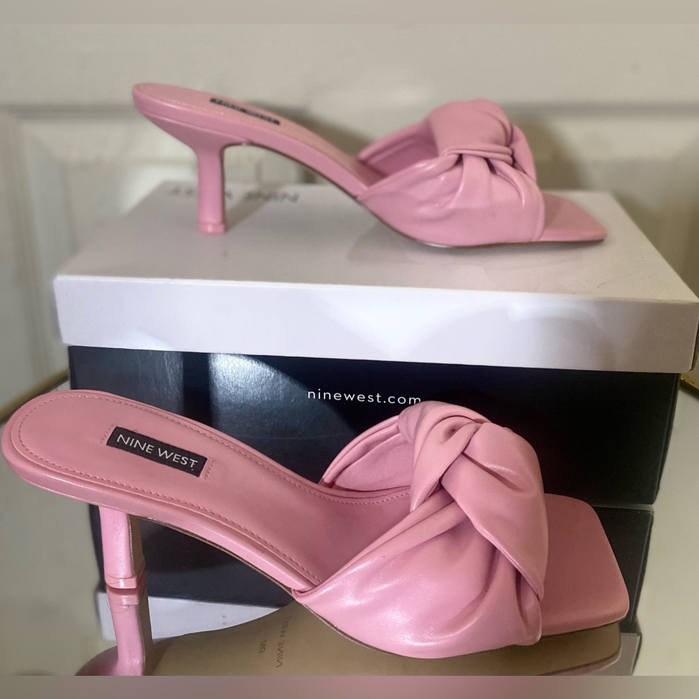 🩷NEVER WORN! Nine West Pink Women's Heeled Sandals | Size 9